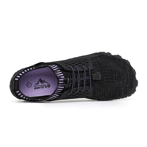 Women's Quick-Dry Aqua Water Shoes - BLACK PURPLE - 2